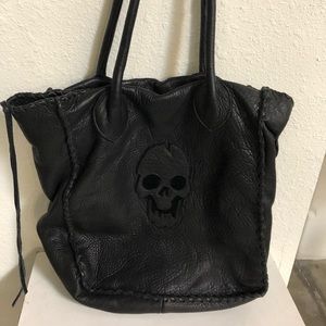Shelly Litvak Black Skull Shoulder Bag